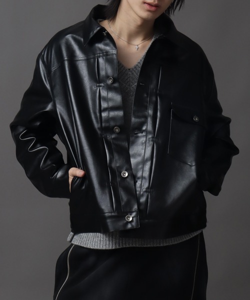 セール】1ST型アーティフィシャルレザージャケット（ブルゾン）｜Art