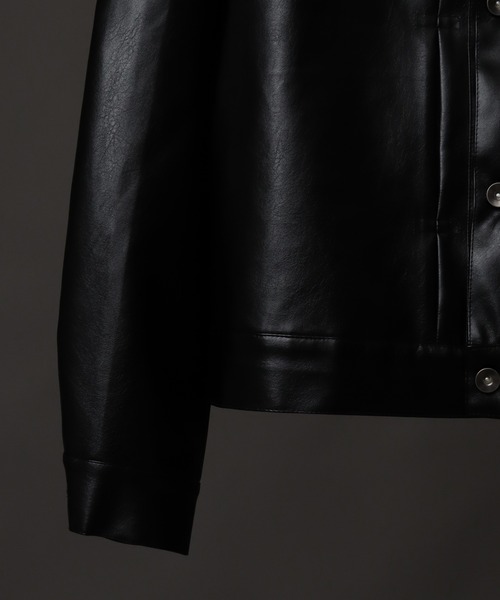 Art re A select(アトリエセレクト)の「1ST型アーティフィシャルレザージャケット(ブルゾン・メンズ・ブラック/ブラウン・M/L/XL)」の19枚目の写真