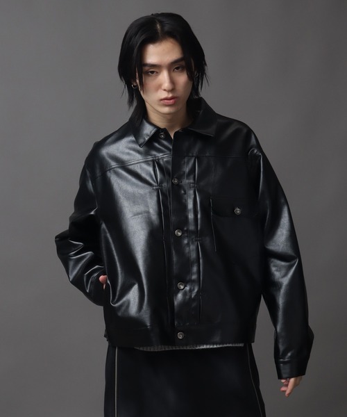 1ST型アーティフィシャルレザージャケット（ブルゾン）｜Art re A