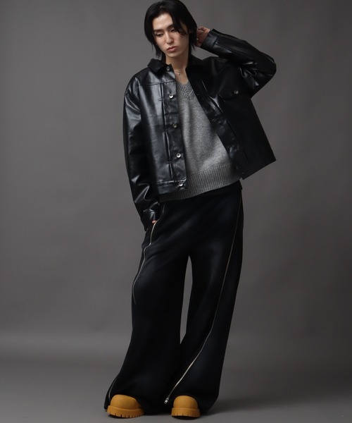 Art re A select(アトリエセレクト)の「1ST型アーティフィシャルレザージャケット(ブルゾン・メンズ・ブラック/ブラウン・M/L/XL)」の9枚目の写真