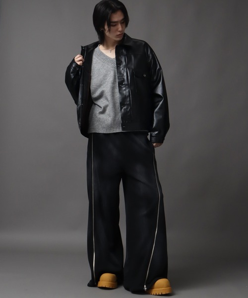 Art re A select(アトリエセレクト)の「1ST型アーティフィシャルレザージャケット(ブルゾン・メンズ・ブラック/ブラウン・M/L/XL)」の10枚目の写真