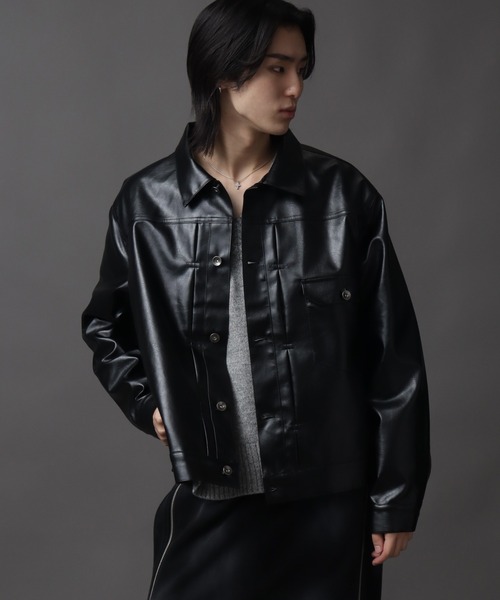 1ST型アーティフィシャルレザージャケット（ブルゾン）｜Art re A