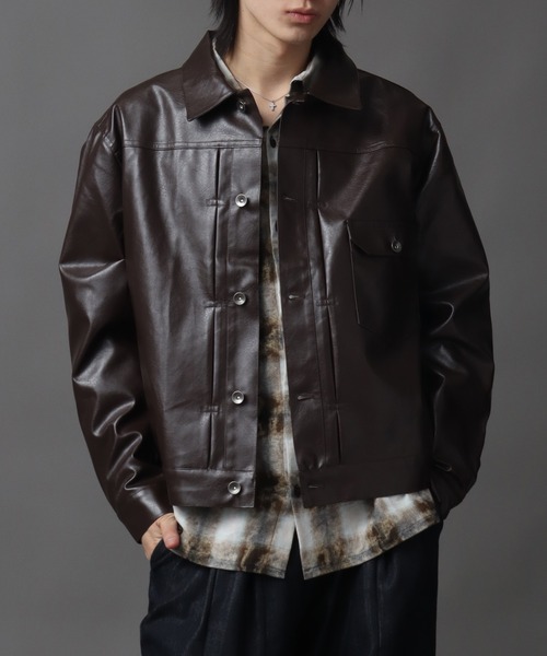 1ST型アーティフィシャルレザージャケット（ブルゾン）｜Art re A