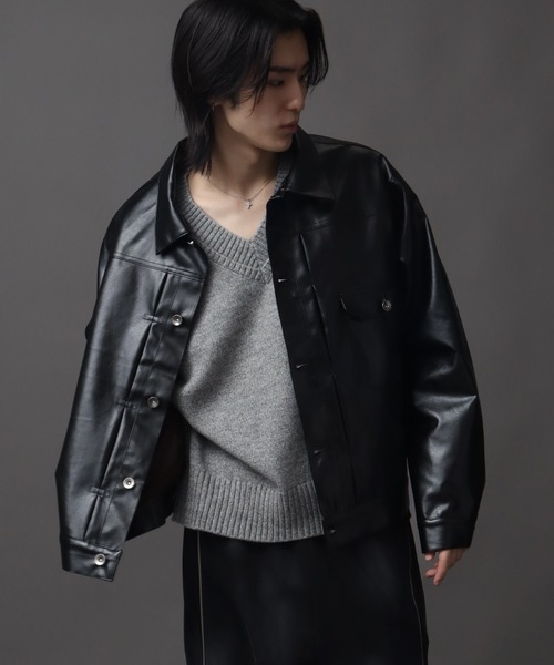 セール】1ST型アーティフィシャルレザージャケット（ブルゾン）｜Art