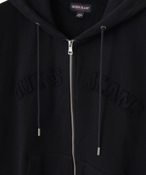 GUESS JEANS（ゲスジーンズ）の「GUESS JEANS GJ ZIP REG HOOD SLEEVELESS(VEST) ゲス フーディー スウェット ジップアップベスト（ベスト・メンズ・ブラック・L/M/S）」の5枚目の写真