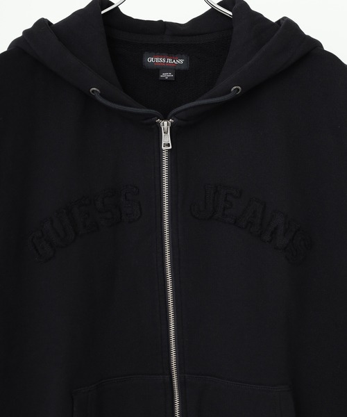 GUESS JEANS（ゲスジーンズ）の「GUESS JEANS GJ ZIP REG HOOD SLEEVELESS(VEST) ゲス フーディー スウェット ジップアップベスト（ベスト・メンズ・ブラック・L/M/S）」の6枚目の写真