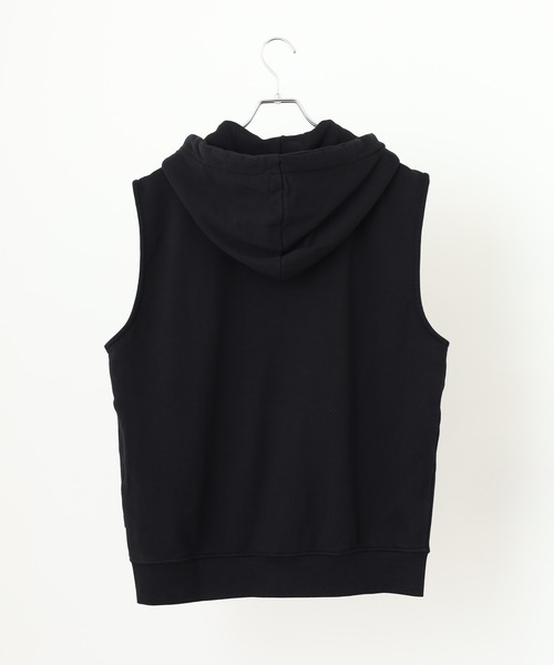 GUESS JEANS（ゲスジーンズ）の「GUESS JEANS GJ ZIP REG HOOD SLEEVELESS(VEST) ゲス フーディー スウェット ジップアップベスト（ベスト・メンズ・ブラック・L/M/S）」の11枚目の写真