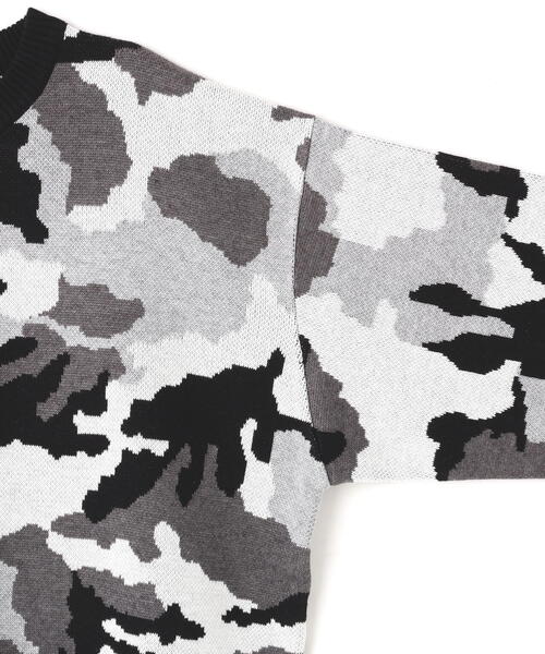 DANKE SCHON(ダンケシェーン)の「【WEB&DEPOT限定】DankeSchon/ダンケシェーン/CAMO CREWNECK KNIT(ニット/セーター・メンズ・ブラック/グレー・XL/L/M)」の10枚目の写真