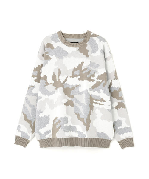 DANKE SCHON(ダンケシェーン)の「【WEB&DEPOT限定】DankeSchon/ダンケシェーン/CAMO CREWNECK KNIT(ニット/セーター・メンズ・ブラック/グレー・XL/L/M)」の4枚目の写真