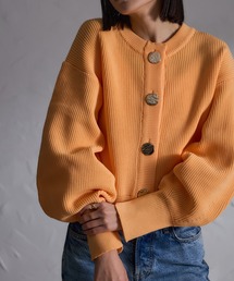 カーディガン/ボレロ（オレンジ/橙色系・無地）ファッション通販