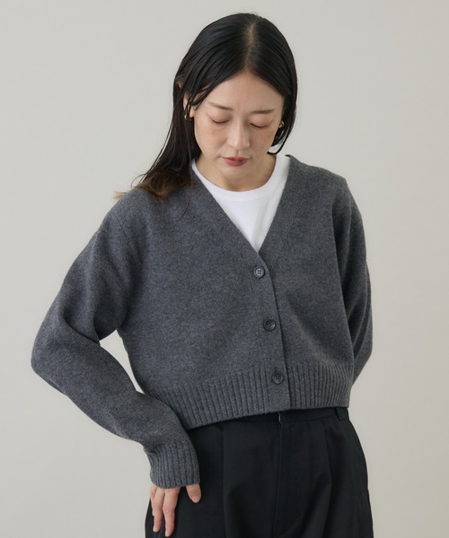 koronn(・ω・｀) セール】【kuros'オリジナル】ウールカシミヤ Vネックショート