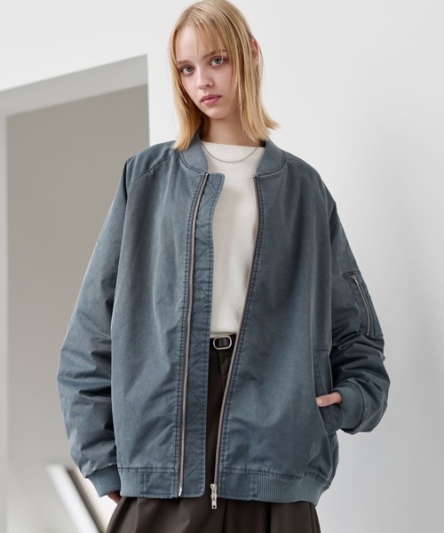 ヴィンテージ加工ビッグMA-1ボンバージャケット（MA-1）｜ASTRONOMY