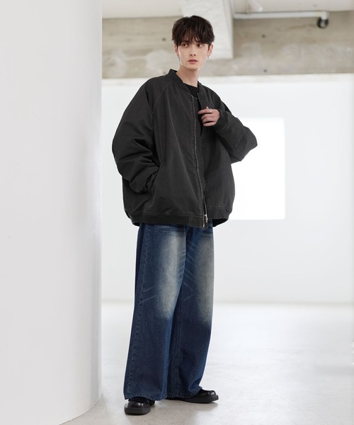 ヴィンテージ加工ビッグMA-1ボンバージャケット（MA-1）｜ASTRONOMY