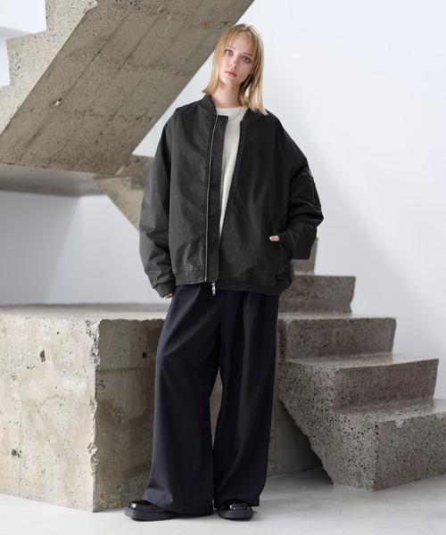 ヴィンテージ加工ビッグMA-1ボンバージャケット（MA-1）｜ASTRONOMY