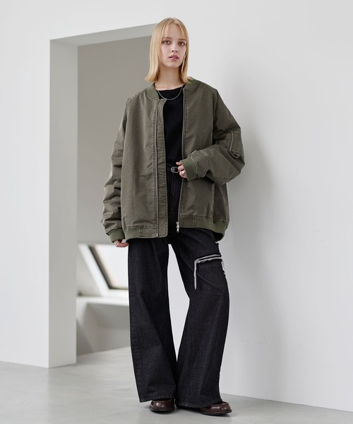 セール】ヴィンテージ加工ビッグMA-1ボンバージャケット（MA-1