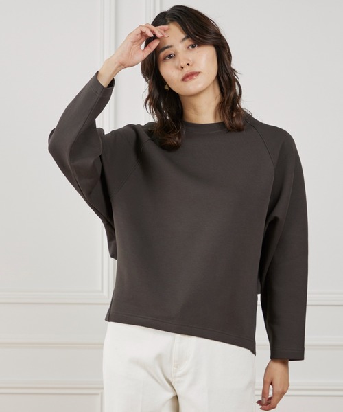 I.T.'S international(イッツインターナショナル)の「コクーンシルエットプルオーバー(Tシャツ/カットソー・レディース・ピンク/アイボリー/スミクロ・フリー)」の2枚目の写真