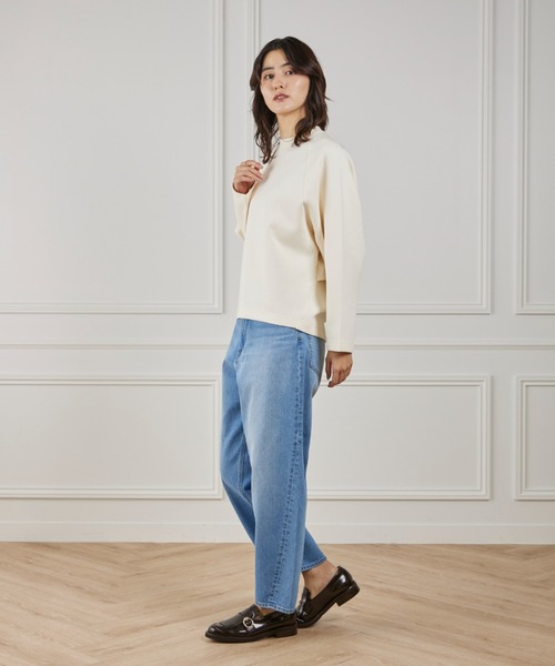 I.T.'S international(イッツインターナショナル)の「コクーンシルエットプルオーバー(Tシャツ/カットソー・レディース・ピンク/アイボリー/スミクロ・フリー)」の16枚目の写真