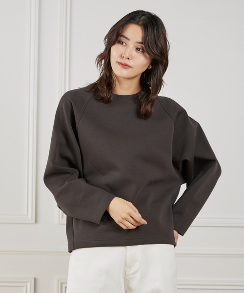 I.T.'S international(イッツインターナショナル)の「コクーンシルエットプルオーバー(Tシャツ/カットソー・レディース・ピンク/アイボリー/スミクロ・フリー)」の11枚目の写真