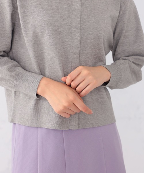 GALLORIA（ギャローリア）の「ビジュー使いニットカーディガン（カーディガン/ボレロ・レディース・ネイビー/グレー・S/M/L/LL）」の5枚目の写真