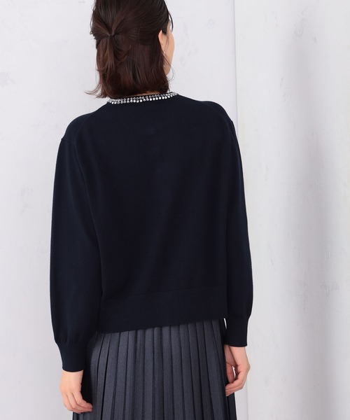 GALLORIA（ギャローリア）の「ビジュー使いニットカーディガン（カーディガン/ボレロ・レディース・ネイビー/グレー・S/M/L/LL）」の8枚目の写真