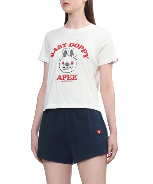 A BATHING APE（アベイシングエイプ）の「BABY DOPPY PRINTED CROP TEE（Tシャツ/カットソー・レディース・ホワイト/グレー/ブラック・SMALL/X-SMALL）」の7枚目の写真