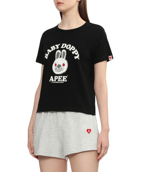 A BATHING APE（アベイシングエイプ）の「BABY DOPPY PRINTED CROP TEE（Tシャツ/カットソー・レディース・ホワイト/グレー/ブラック・SMALL/X-SMALL）」の8枚目の写真