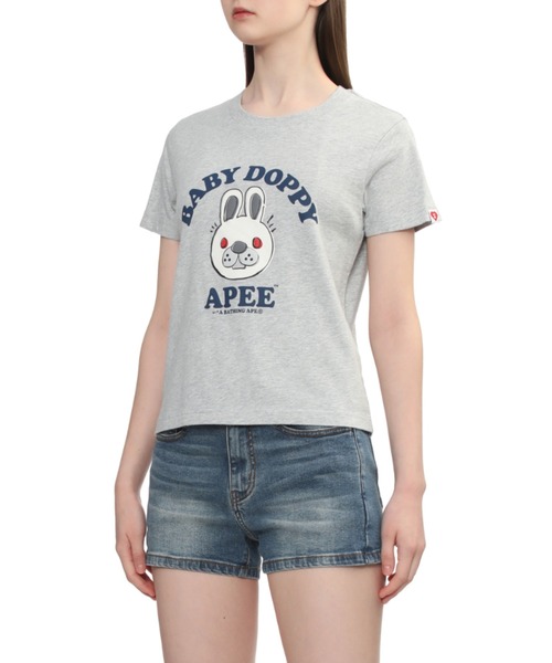 A BATHING APE（アベイシングエイプ）の「BABY DOPPY PRINTED CROP TEE（Tシャツ/カットソー・レディース・ホワイト/グレー/ブラック・SMALL/X-SMALL）」の9枚目の写真