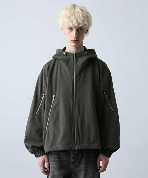 セール】【SET UP対応】オーバーZIPフードブルゾン(HARE)（ブルゾン