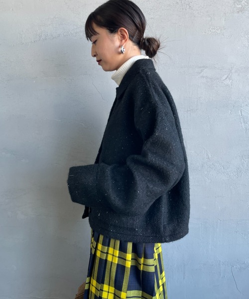 nenom/ネノム] ステンカラー ラメ起毛ジャケット（その他アウター