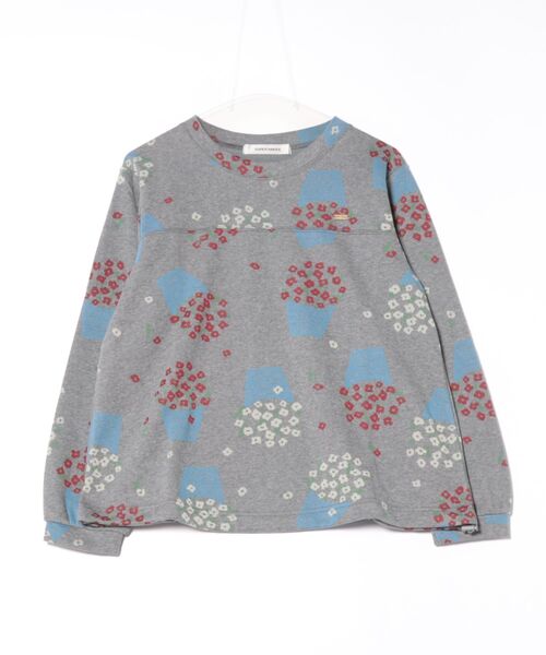 セール】コットンポリエステル フラワーポットニットジャカードプル