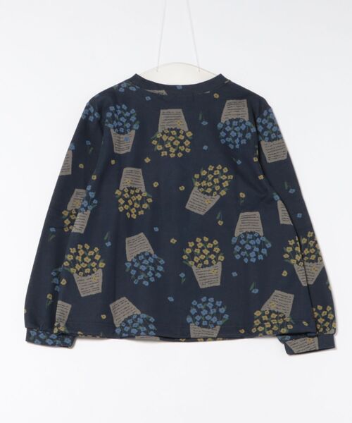 スーパーハッカ（SUPER HAKKA）/コットンポリエステル フラワーポットニットジャカードプルオーバー セール】コットンポリエステル フラワーポットニットジャカードプル