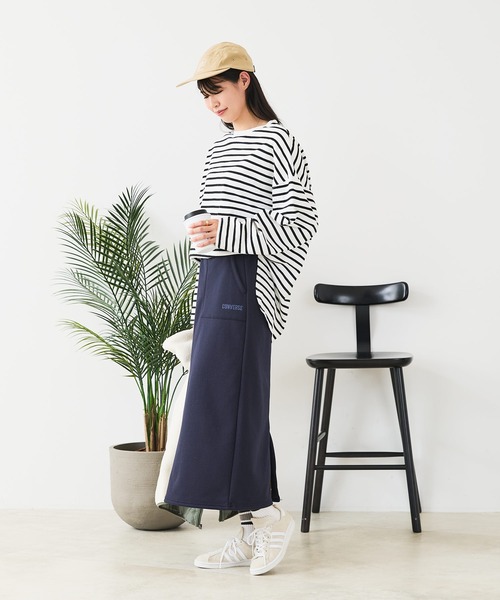 CONVERSE（コンバース）の「【CONVERSE/コンバース】裏ボア ボンディングスカート（スカート・レディース・ブラック/ネイビー/杢グレー・LARGE/MEDIUM）」の18枚目の写真