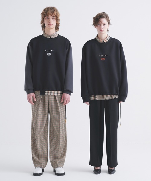 CULLNI for DAKS LONDON Drawstring Logo Embroidery Pullover（T