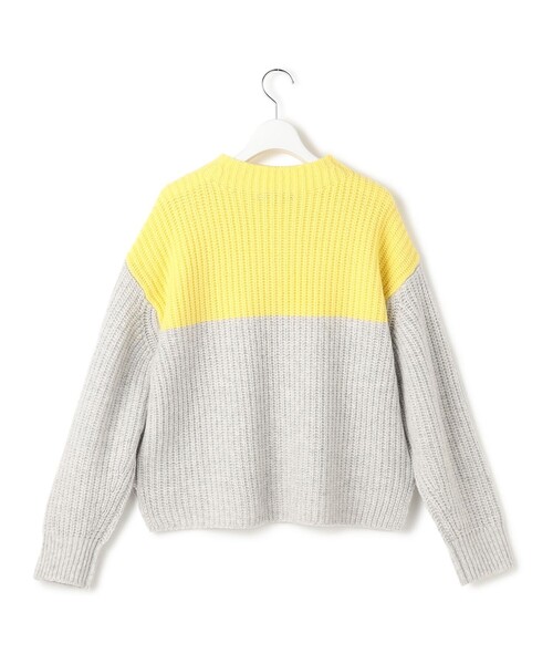 23区 L（ニジュウサンクオオキイサイズ）の「ウールカシミヤ カラーブロック バルキー ニット（ニット/セーター・レディース・スカイブルー系2/ライトイエロー系2/ベージュ系2/ライトグレー系2・46/44）」の22枚目の写真