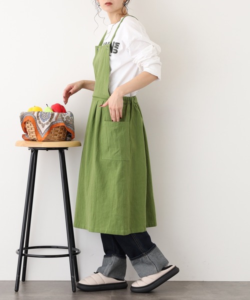 l'atelier Nuuit（アトリエヌイ）の「ホームウエアエプロン ワンピース