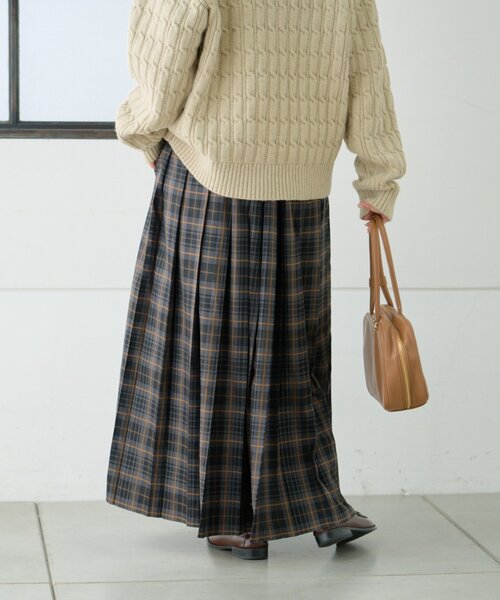 GEVACO（ゲバコ）の「【GEVACO】チェックサイドベルトスカート（スカート・レディース・グリーン/グレー/ブルー・ONE SIZE）」の6枚目の写真