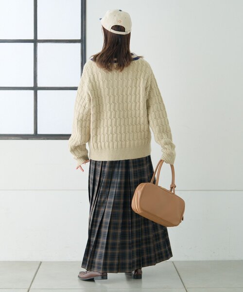 GEVACO（ゲバコ）の「【GEVACO】チェックサイドベルトスカート（スカート・レディース・グリーン/グレー/ブルー・ONE SIZE）」の11枚目の写真