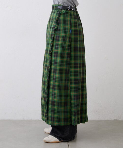 GEVACO（ゲバコ）の「【GEVACO】チェックサイドベルトスカート（スカート・レディース・グリーン/グレー/ブルー・ONE SIZE）」の13枚目の写真