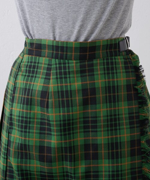 GEVACO（ゲバコ）の「【GEVACO】チェックサイドベルトスカート（スカート・レディース・グリーン/グレー/ブルー・ONE SIZE）」の15枚目の写真