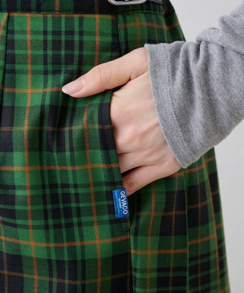 GEVACO（ゲバコ）の「【GEVACO】チェックサイドベルトスカート（スカート・レディース・グリーン/グレー/ブルー・ONE SIZE）」の21枚目の写真