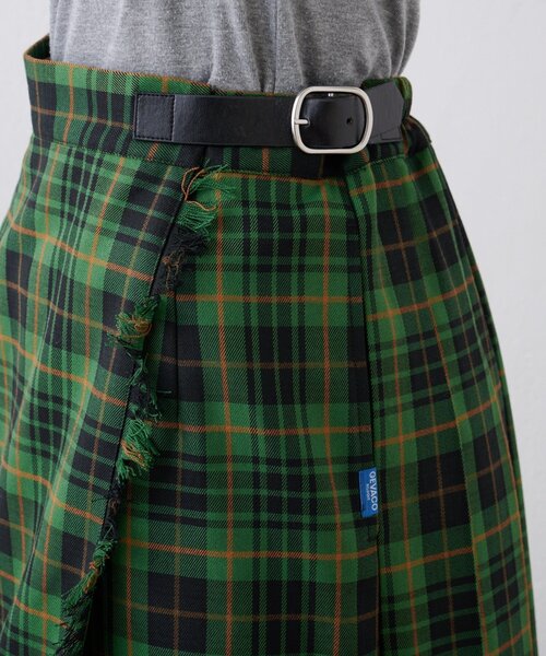 GEVACO（ゲバコ）の「【GEVACO】チェックサイドベルトスカート（スカート・レディース・グリーン/グレー/ブルー・ONE SIZE）」の22枚目の写真