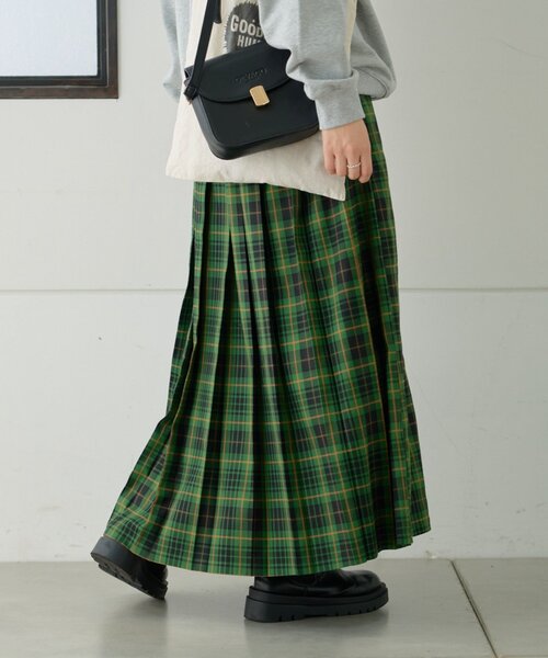 セール】【GEVACO】チェックサイドベルトスカート（スカート）｜GEVACO