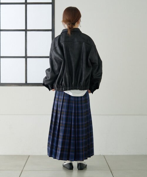 GEVACO（ゲバコ）の「【GEVACO】チェックサイドベルトスカート（スカート・レディース・グリーン/グレー/ブルー・ONE SIZE）」の5枚目の写真