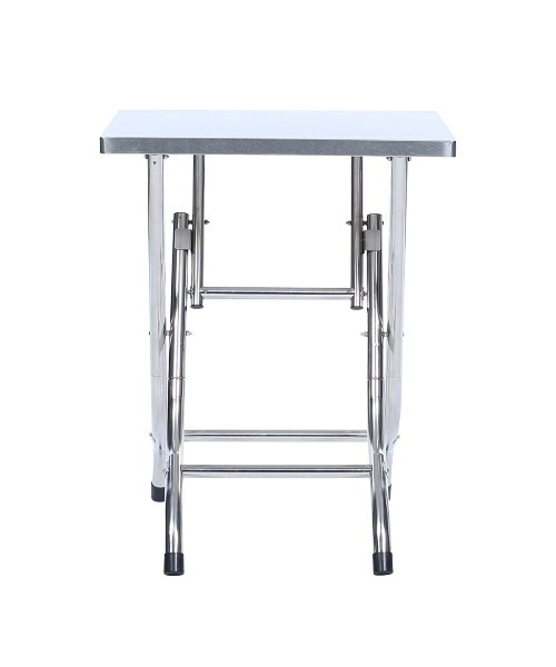 DULTON(ダルトン)の「STAINLESS FOLDING TABLE 600×600/ステンレス 折りたたみ テーブル(家具・メンズ・シルバー・FREE)」の3枚目の写真