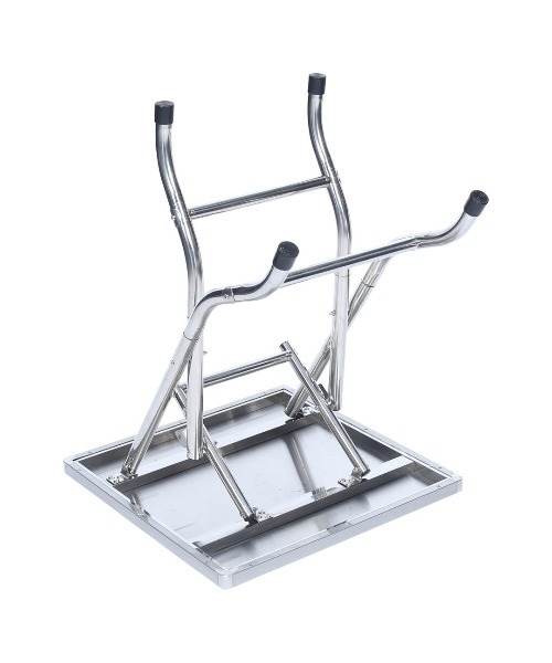 DULTON(ダルトン)の「STAINLESS FOLDING TABLE 600×600/ステンレス 折りたたみ テーブル(家具・メンズ・シルバー・FREE)」の9枚目の写真