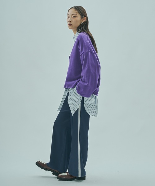 ROSE BUD(ローズバッド)の「SATIN TUCK PANTS(その他パンツ・レディース・ネイビー/ブラウン・S/M)」の16枚目の写真