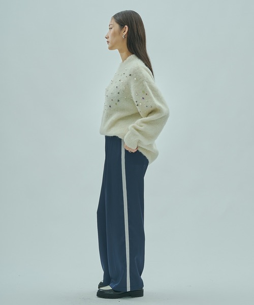 ROSE BUD(ローズバッド)の「SATIN TUCK PANTS(その他パンツ・レディース・ネイビー/ブラウン・S/M)」の13枚目の写真