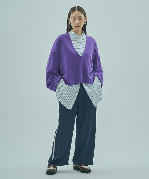 ROSE BUD(ローズバッド)の「SATIN TUCK PANTS(その他パンツ・レディース・ネイビー/ブラウン・S/M)」の15枚目の写真