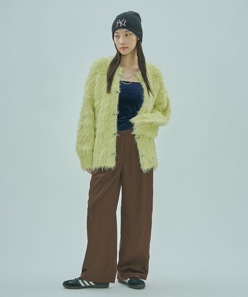 ROSE BUD(ローズバッド)の「SATIN TUCK PANTS(その他パンツ・レディース・ネイビー/ブラウン・S/M)」の4枚目の写真