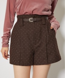 rienda | ベルト付きピンタックショートパンツ 秋服 冬服(その他パンツ)